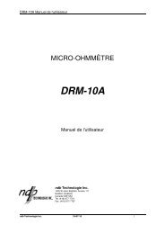 Manuel Utilisateur DRM-10A - Physical Instruments