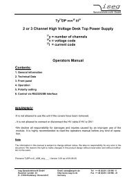 2 or 3 Channel High Voltage Desk Top Power Supply Operators ...