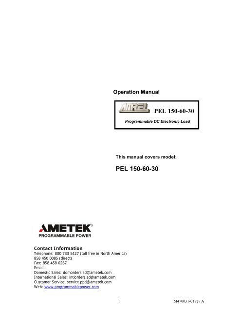 Pel 150 60 30 Pel 150 60 30 Physical Instruments