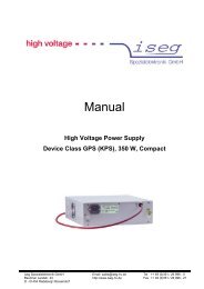 KPS - Iseg High Voltage