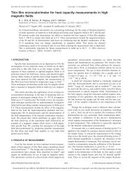 Thin film microcalorimeter for heat capacity measurements ... - Physics