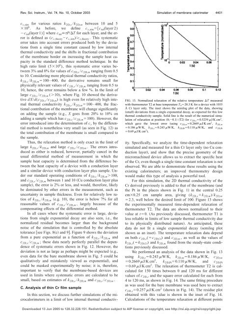 Numerical simulation of the heat transfer in amorphous ... - Physics