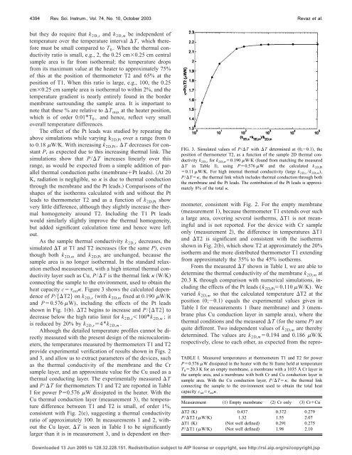 Numerical simulation of the heat transfer in amorphous ... - Physics