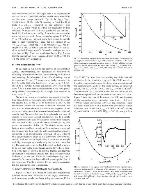 Numerical simulation of the heat transfer in amorphous ... - Physics