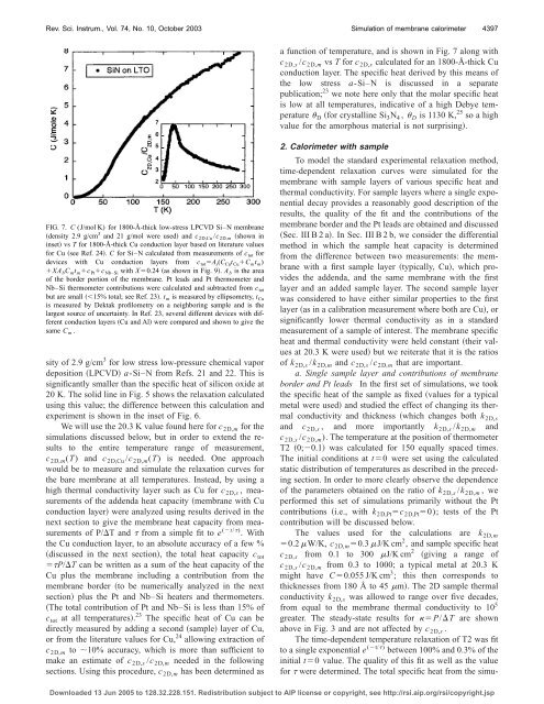 Numerical simulation of the heat transfer in amorphous ... - Physics