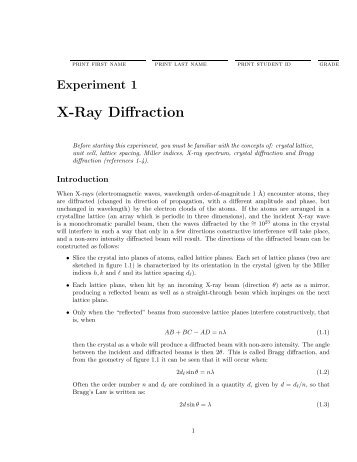 1.X-ray diffraction