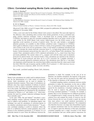 CSnrc: Correlated sampling Monte Carlo calculations using EGSnrc