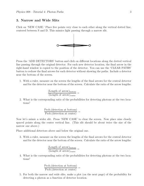 Tutorial 4: Photon Paths 1. Introduction 2. Straight-line ... - Physics