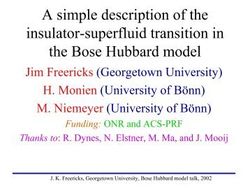 A simplified explanation of the Mott insulator-superfluid transition in ...