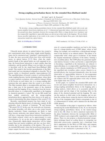 Strong-coupling perturbation theory for the extended Bose-Hubbard ...