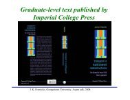 Graduate-level text published by Imperial College Press - Physics ...