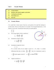 Unit 5 - Circular Motions - Department of Physics, HKU