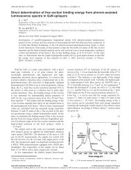 Direct determination of free exciton binding energy from phonon ...