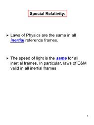 V Special Relativity - Department of Physics, HKU