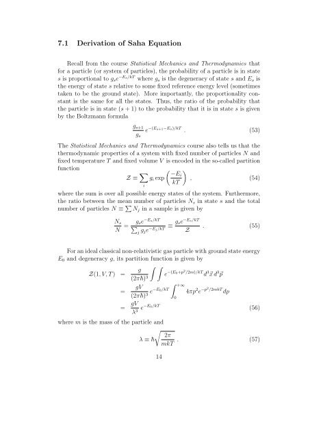 Chapter 2 Stellar Structure Equations 1 Mass conservation equation