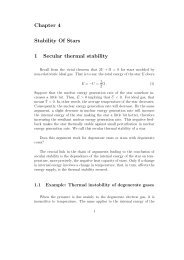 Chapter 4 Stability Of Stars 1 Secular thermal stability