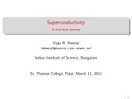 3. Lectures of Superconductivity given at Palai - Physics - Indian ...