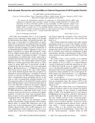 Hydrodynamic Fluctuations and Instabilities in Ordered ... - Physics