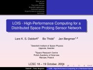 LOIS - High-performance computing for a distributed space probing ...