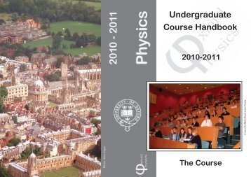 undergrad cover_21September2010.indd - Department of Physics ...