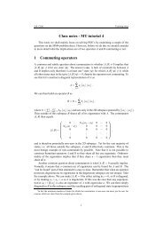 Class notes - MT tutorial 4 1 Commuting operators â â