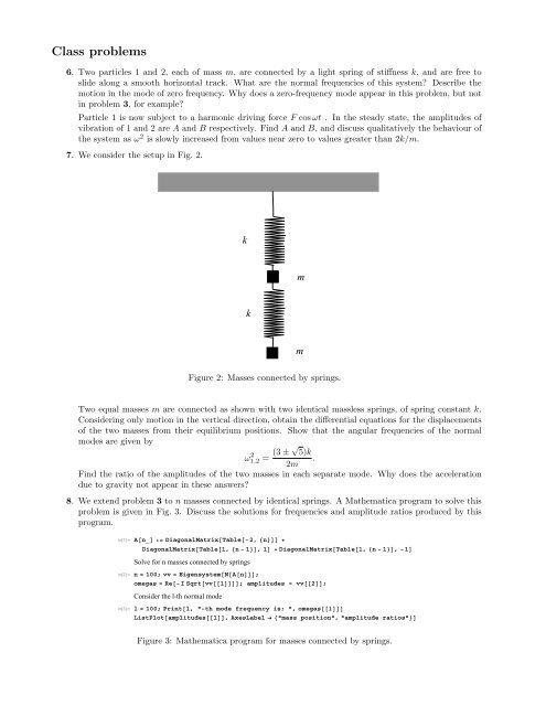 Normal Modes Goals: Additional Resources: Problems: