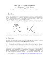 Total and Frustrated Reflection of a Gaussian Optical Beam 1 ...