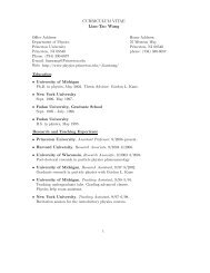 CURRICULUM VITAE Lian-Tao Wang - Department of Physics ...