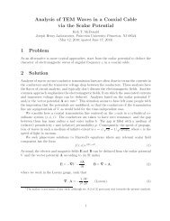 Analysis of TEM Waves in a Coaxial Cable via the Scalar Potential 1 ...