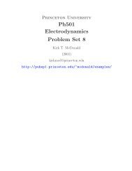 Ph501 Electrodynamics Problem Set 8 - Princeton University