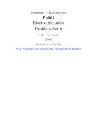 Ph501 Electrodynamics Problem Set 8 - Princeton University