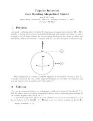 Unipolar Induction via a Rotating Magnetized Sphere - Princeton ...