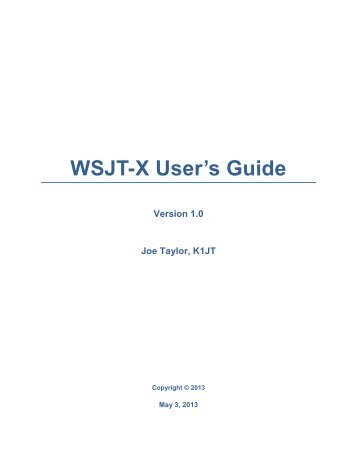 WSJT-X User's Guide - Physics