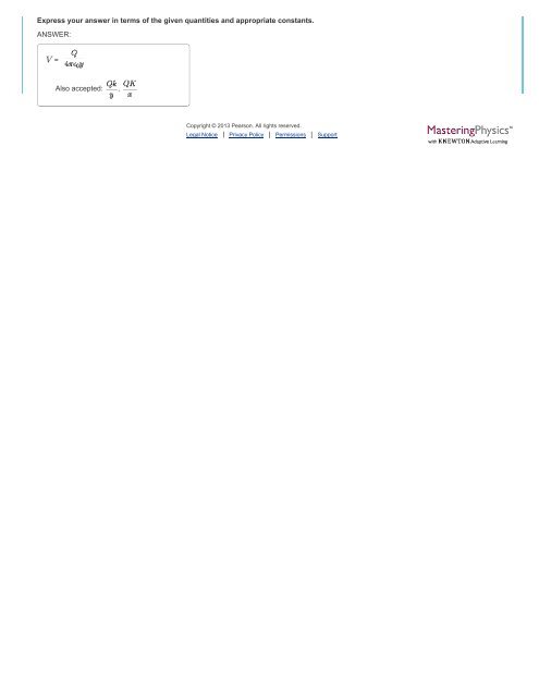 MasteringPhysics: Print View with Answers