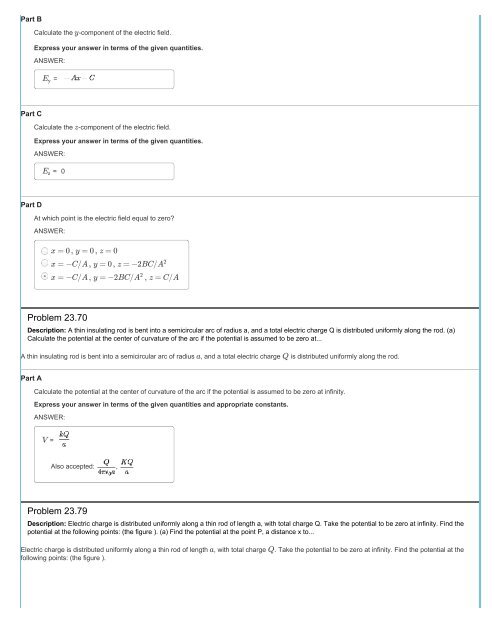 MasteringPhysics: Print View with Answers