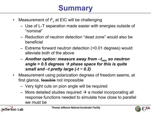 Measurement of the Charged Pion Form Factor at EIC - Garth Huber