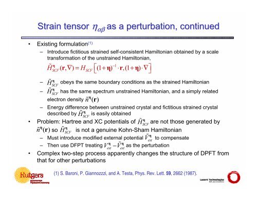 Ab_init stress perturbation theory - Department of Physics and ...