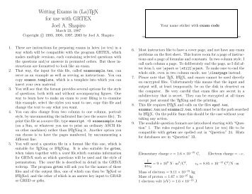 examexample - Department of Physics and Astronomy