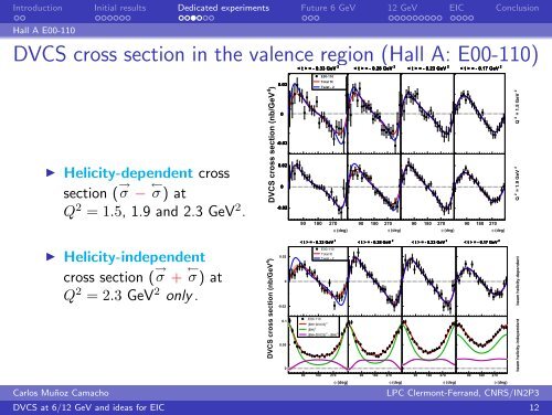 DVCS at 6/12 GeV, and ideas for the EIC