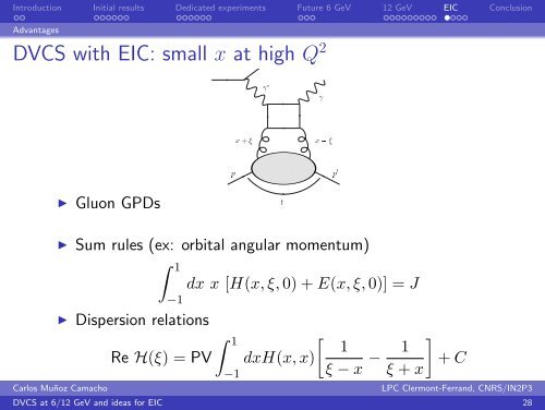 DVCS at 6/12 GeV, and ideas for the EIC