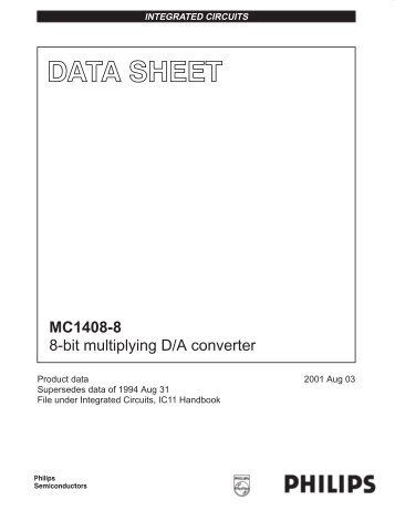 MC1408-8 8-bit multiplying D/A converter