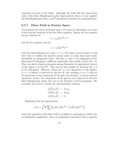 0.1 Klein-Gordon Equation 0.2 Dirac Equation