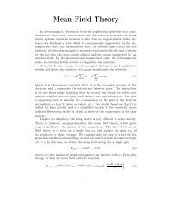 Notes on Mean Field Theory
