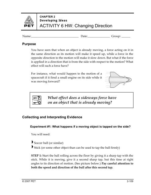 Solutions for Chapter 2 Activity 6 Homework - SFSU Physics ...