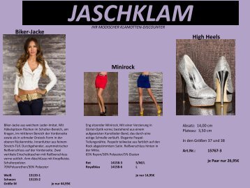 JASCHKLAM KLAMOTTEN KATALOG