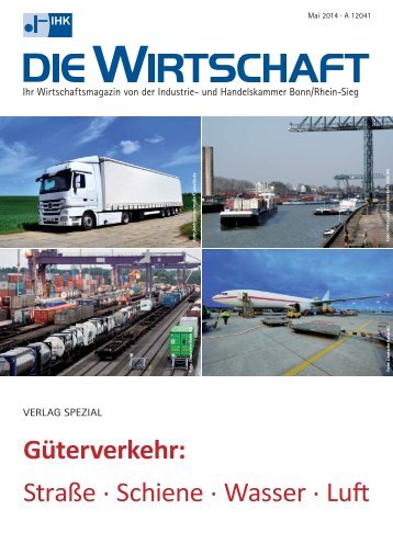 IHK-Mitgliedermagazin "Die Wirtschaft", Verlag Spezial "Güterverkehr", Ausgabe Mai 2014