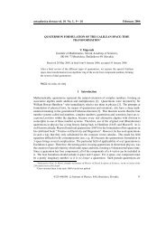 Quaternion formulation of the Galilean space-time ... - physics.sk