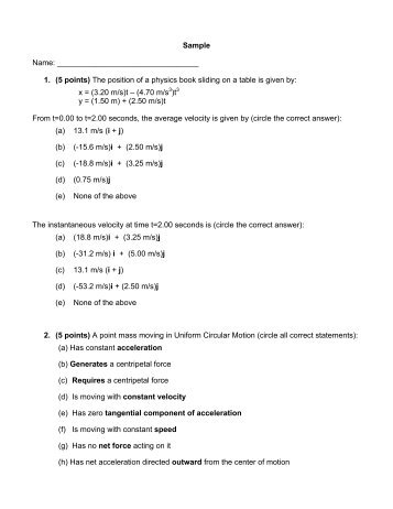 sample midterm exam