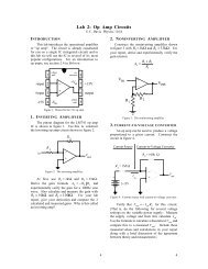 Lab 2: Op Amp Circuits - UC Davis