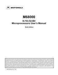 M68000 Microprocessor User's Manual